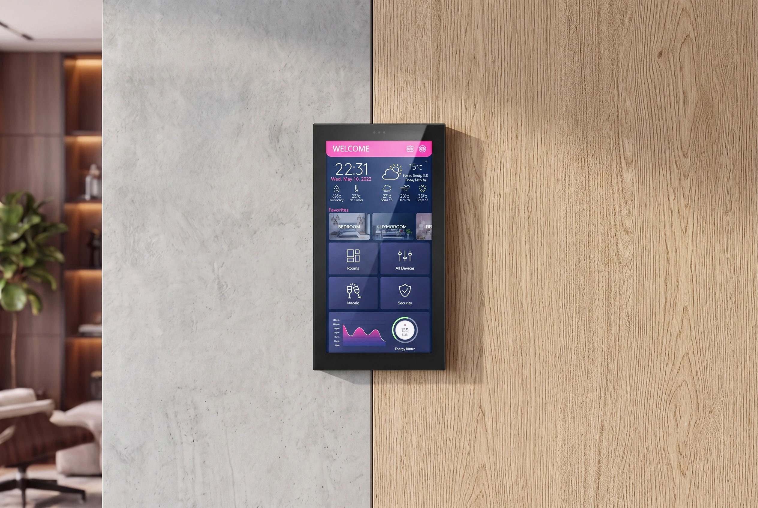 TIS Saturn 57 Smart Wall Panel (5.7")