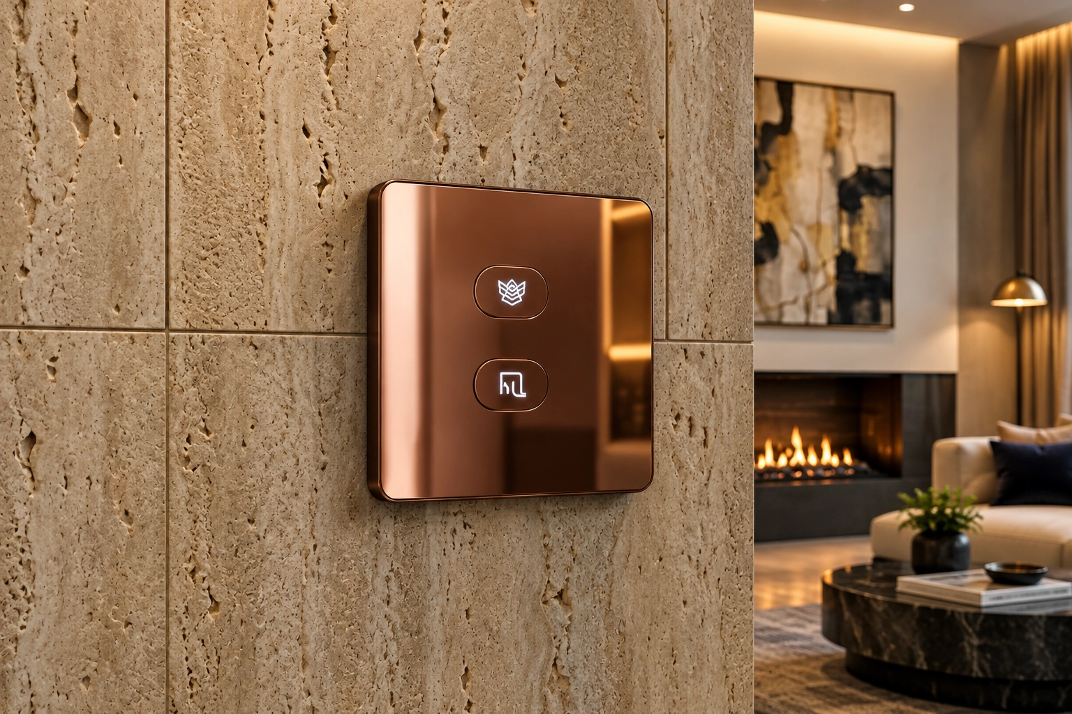 LOFT Brass 2 Switch Panel